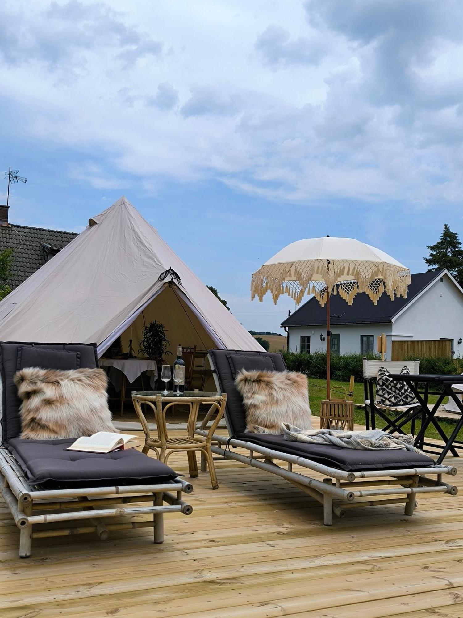 Luxury Tent With Restroom And Shower, Close To The Beach Ystad Eksteriør billede